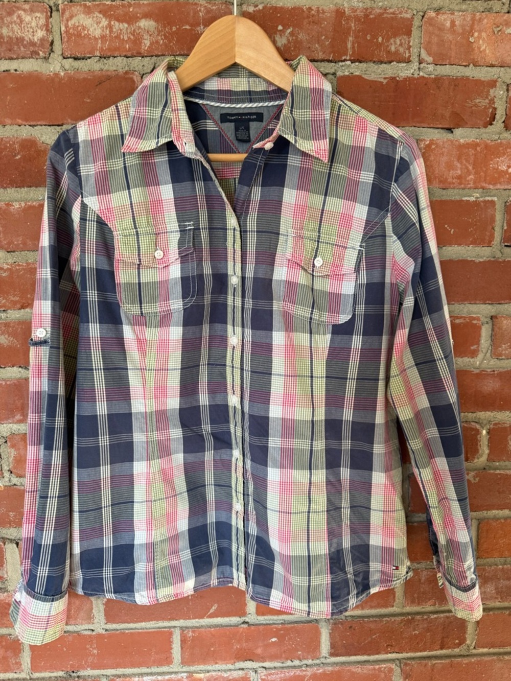 Tommy Hilfiger Womens Plaid Shirt